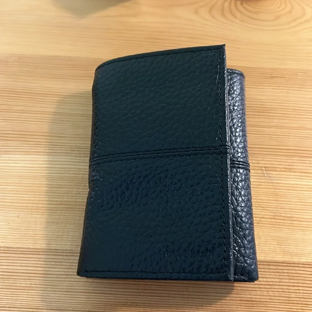 NWT Cole Haan Black Trifold Wallet